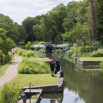 Staff and volunteers at Walsham lock